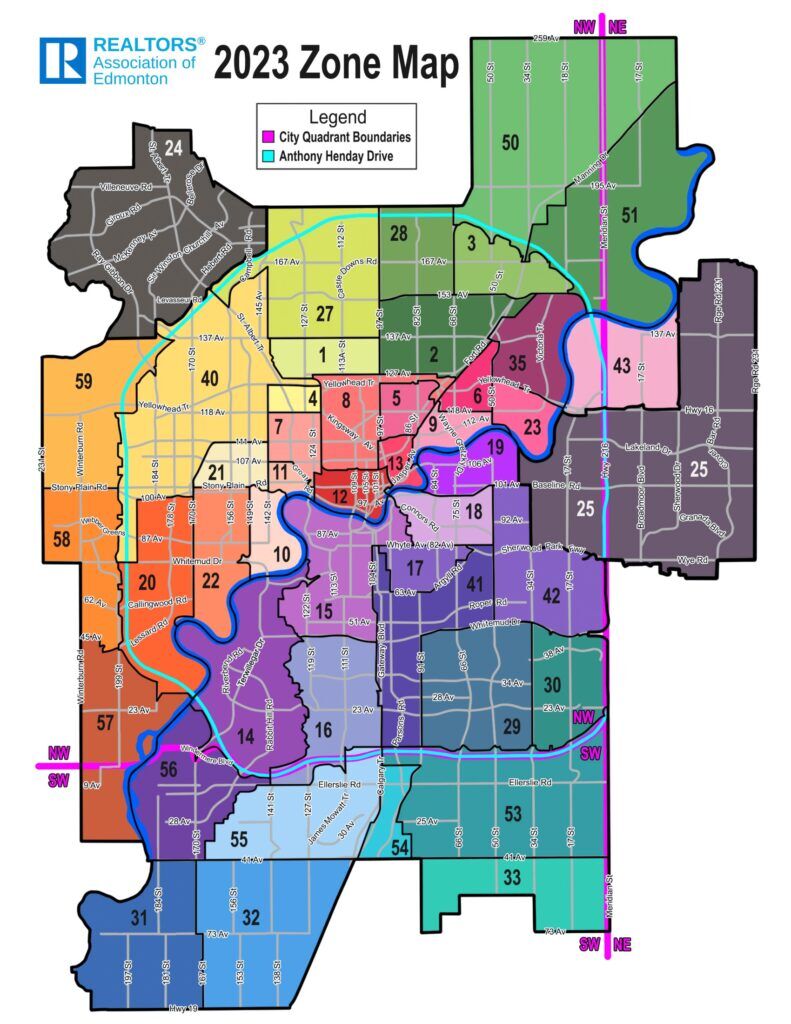 EDMONTON ZONE MAP 1